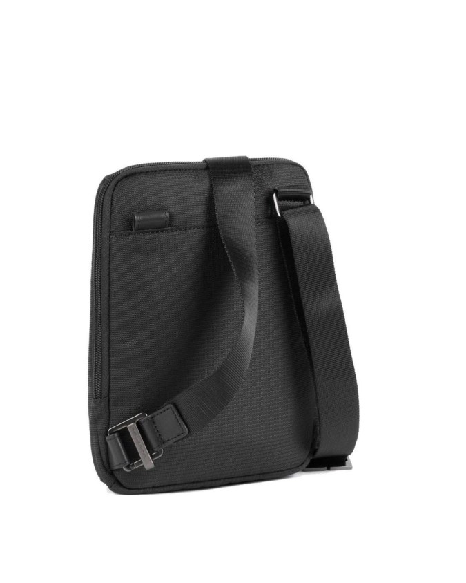 Piquadro - Borsello piccolo porta iPad Mini in tessuto riciclato e pelle Macbeth
