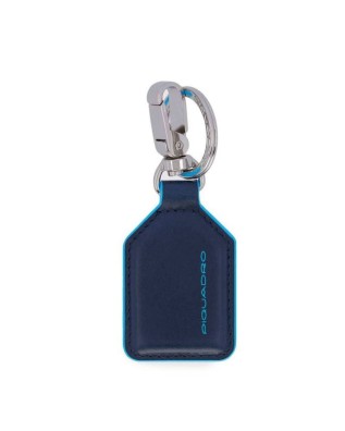  Piquadro - Portachiavi in pelle con moschettone Blue Square