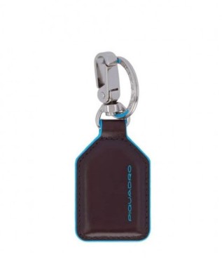  Piquadro - Portachiavi in pelle con moschettone Blue Square 2