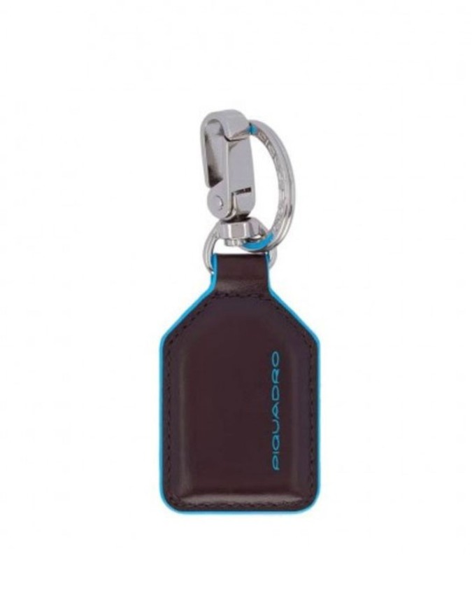  Piquadro - Portachiavi in pelle con moschettone Blue Square