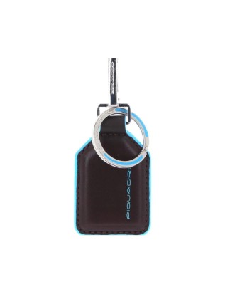  Piquadro - Portachiavi in pelle con moschettone Blue Square