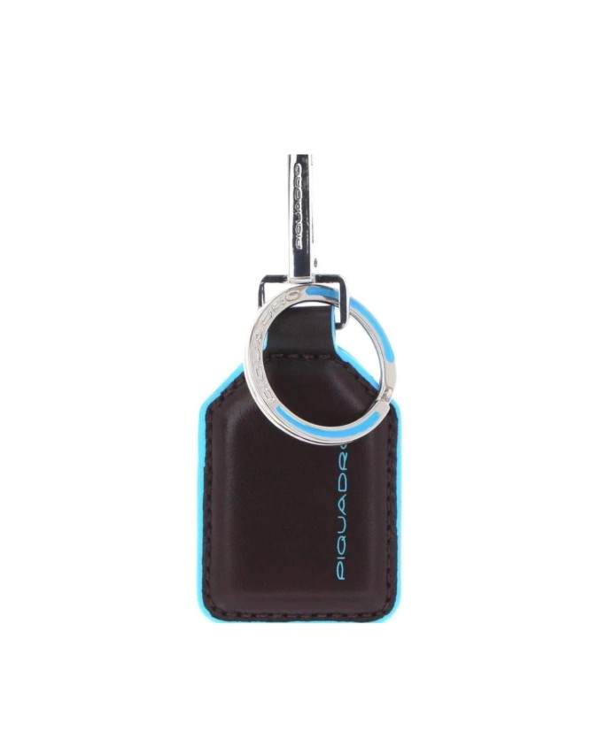  Piquadro - Portachiavi in pelle con moschettone Blue Square