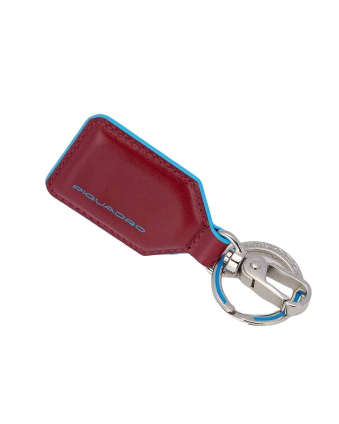 Piquadro - Portachiavi in pelle con moschettone Blue Square