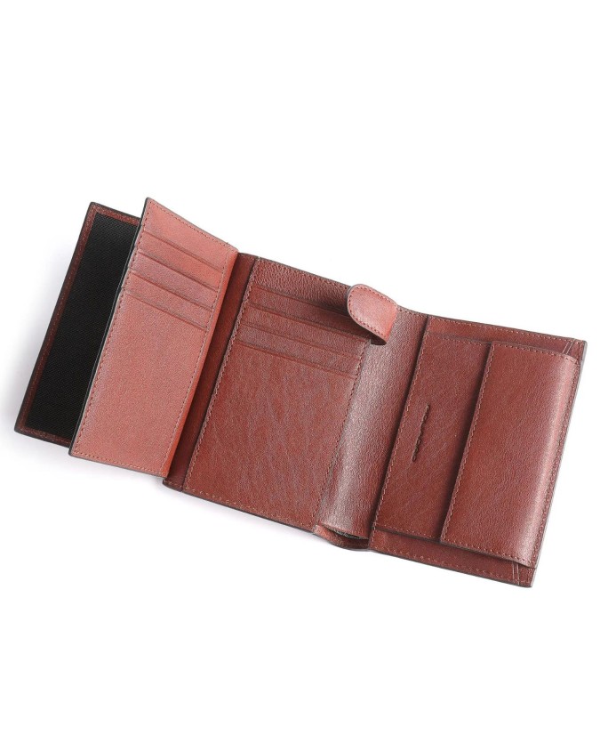 Piquadro - Portafoglio in pelle verticale con antifrode Black Square