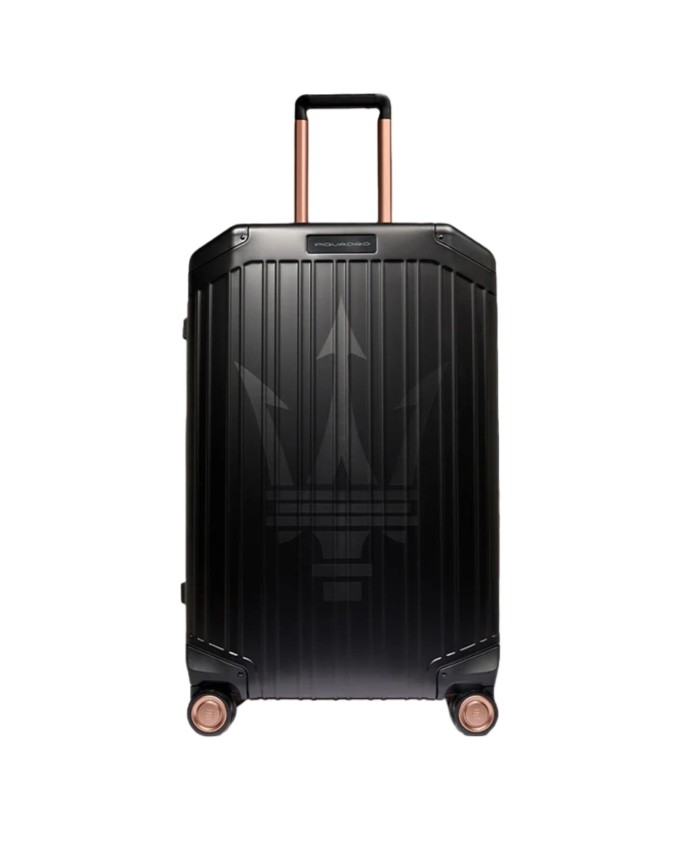 Piquadro - Trolley Medio rigido in alluminio 4 ruote Collezione Maserati