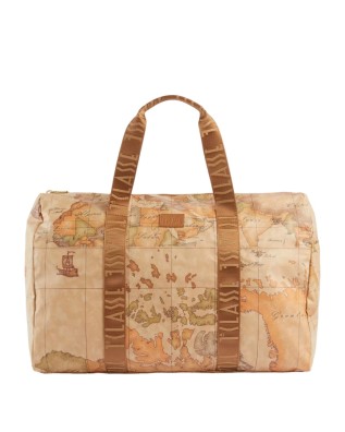 Alviero Martini Prima Classe - Borsone pieghevole da viaggio con mini beauty Geo Soft