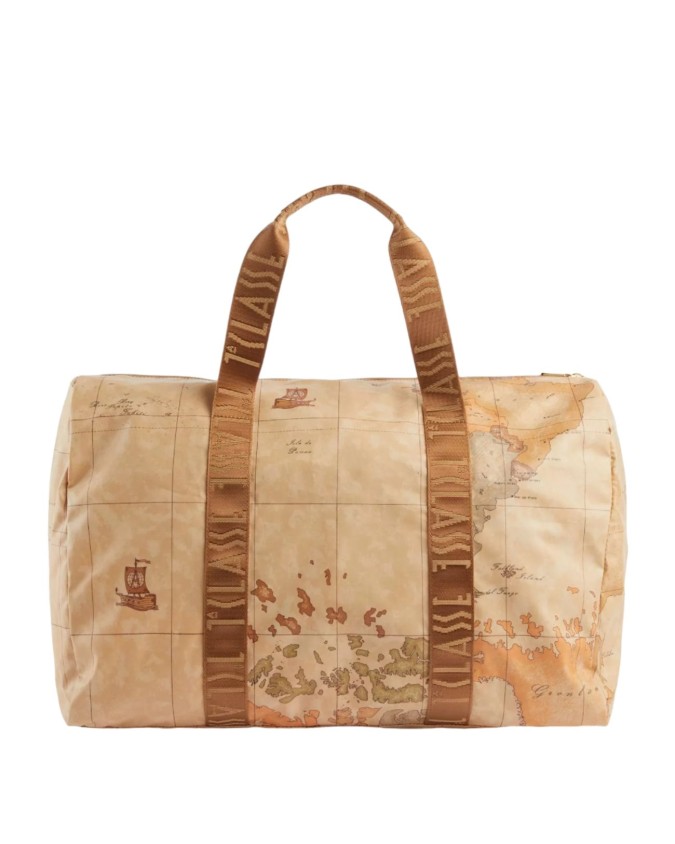 Alviero Martini Prima Classe - Borsone pieghevole da viaggio con mini beauty Geo Soft