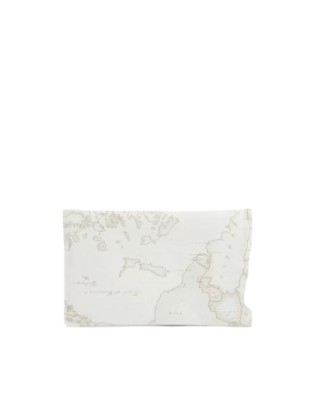 Alviero Martini Prima Classe - Bustina piccola rettangolare in tessuto soft stampa Geo White 2