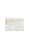Alviero Martini Prima Classe - Bustina grande rettangolare in tessuto soft stampa Geo White