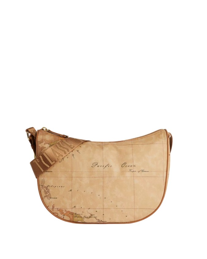 Alviero Martini Prima Classe - Borsa a tracolla mezzaluna media Geo Soft