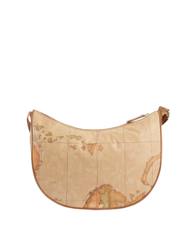 Alviero Martini Prima Classe - Borsa a tracolla a mezzaluna media con tasca Geo Soft