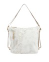 Alviero Martini Prima Classe - Borsa hobo doppia portabilità Geo Soft White