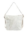 Alviero Martini Prima Classe - Borsa hobo doppia portabilità Geo Soft White