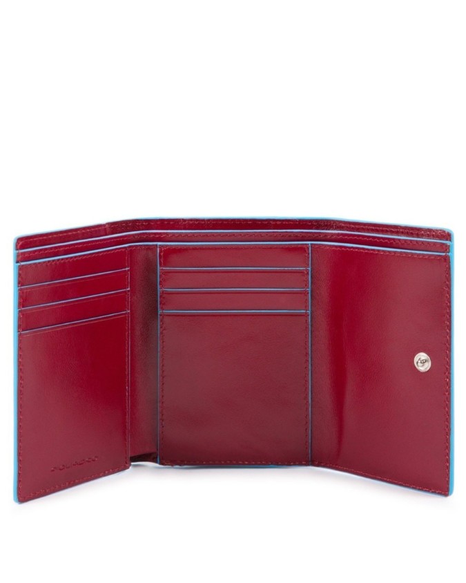 Piquadro - Portafoglio donna piccolo in pelle con porta monete Blue Square