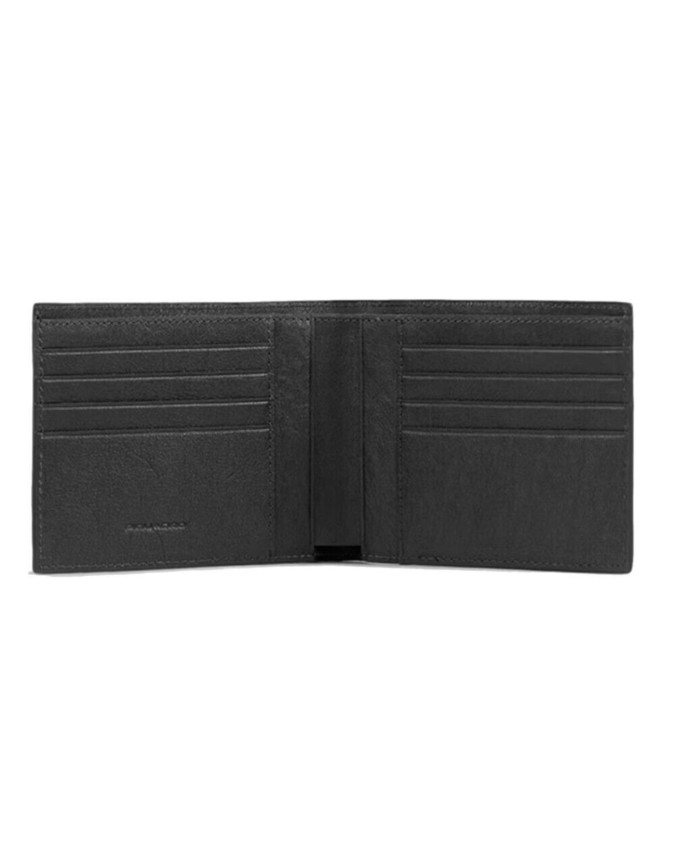 Piquadro - Portafoglio uomo a due scomparti in pelle Black Square