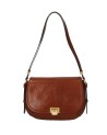 The Bridge -  Federica medium-sized leather crossbody bag with a flap