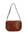  The Bridge - Borsa a tracolla in pelle media con patta Federica