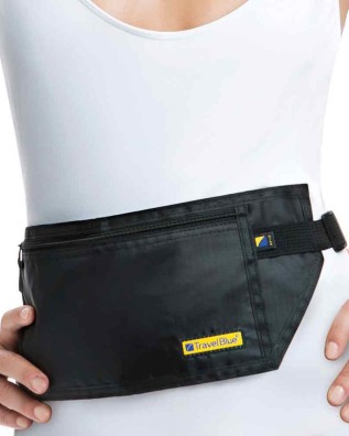 Travel Blue - Marsupio in poliestere con protezione RFID 2