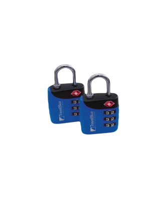 Travel Blue - Lucchetto a combinazione TSA a 3 cifre Combi Lock
