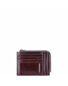  Piquadro - Bustina porta monete in pelle con zip RFID Blue