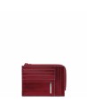  Piquadro - Bustina porta monete in pelle con zip RFID Blue