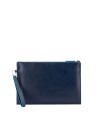  Piquadro - Pochette uomo in pelle sottile porta iPad®mini Blue