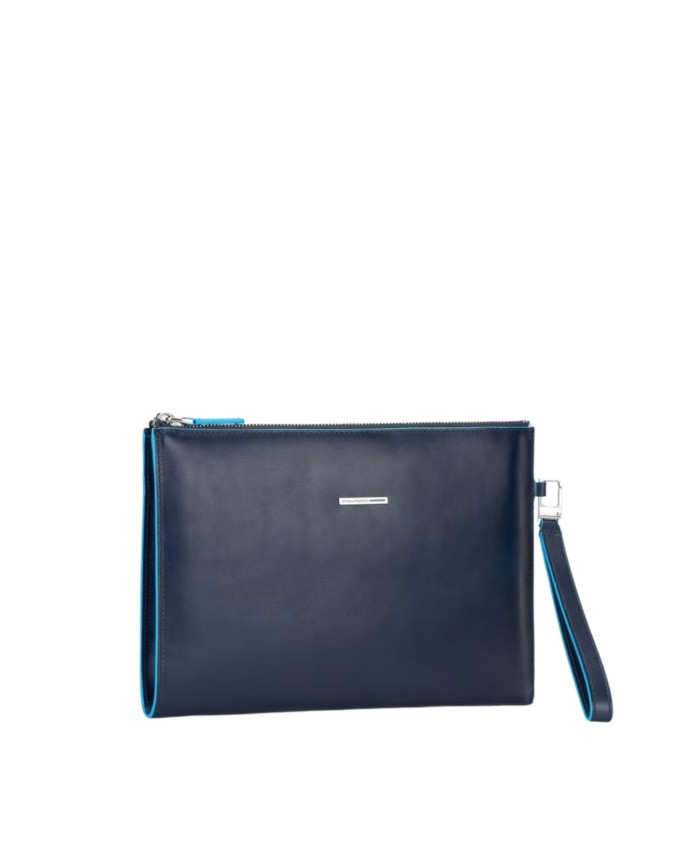  Piquadro - Pochette uomo in pelle sottile porta iPad®mini Blue