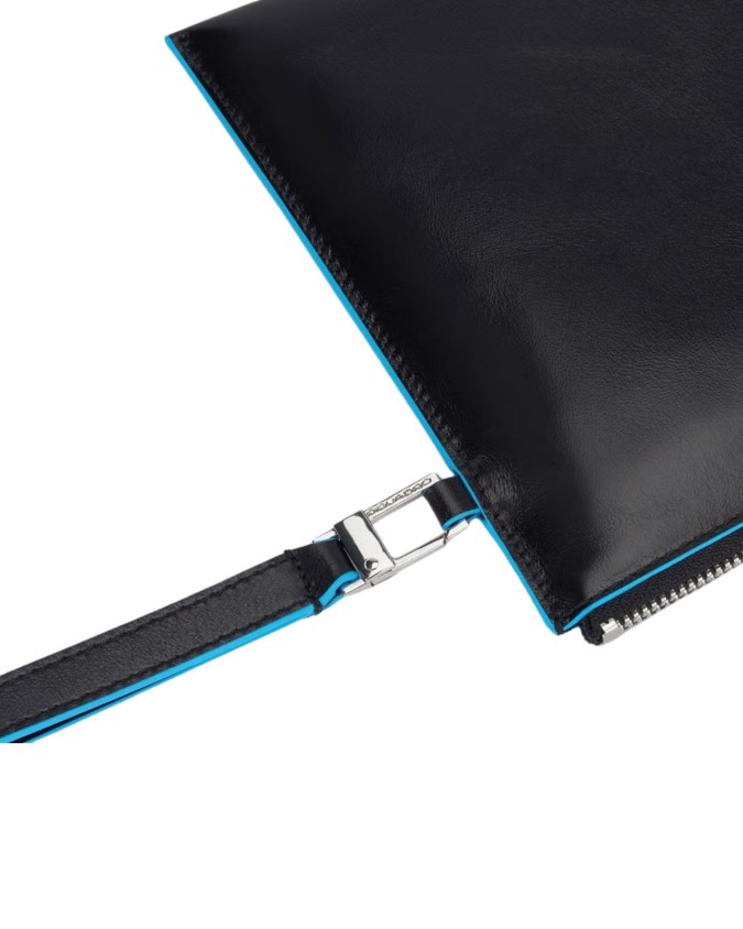  Piquadro - Pochette uomo in pelle sottile porta iPad®mini Blue