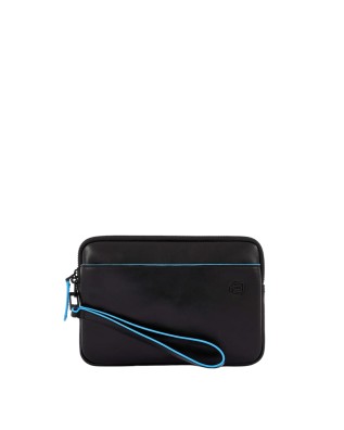  Piquadro - Pochette in pelle con porta carte di credito e 2