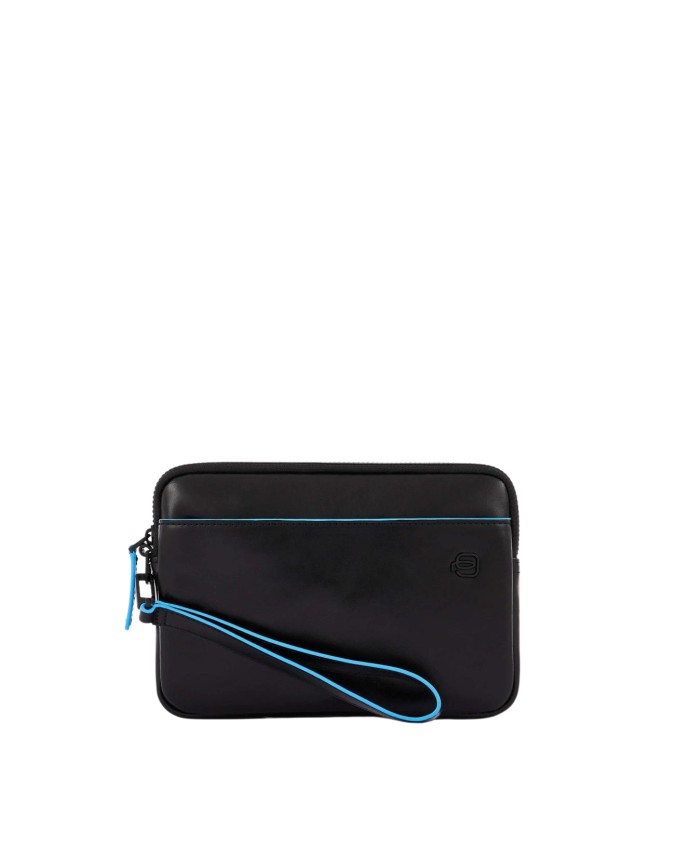  Piquadro - Pochette in pelle con porta carte di credito e
