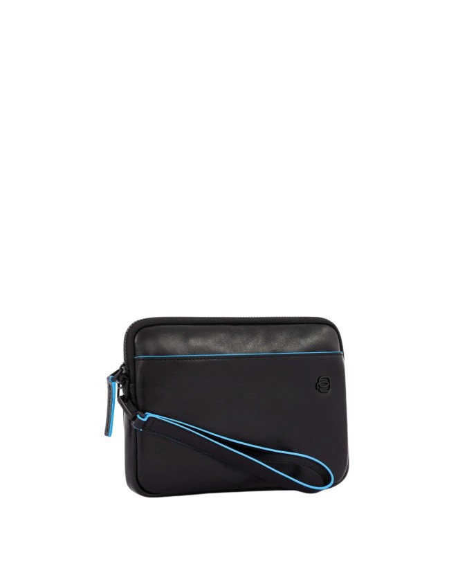  Piquadro - Pochette in pelle con porta carte di credito e