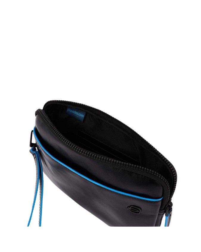  Piquadro - Pochette in pelle con porta carte di credito e