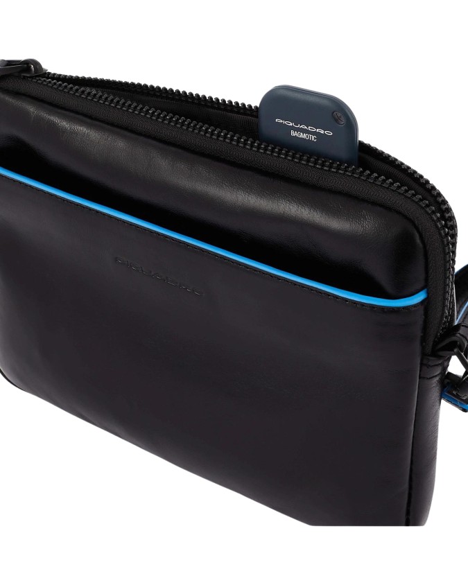  Piquadro - Pochette in pelle con porta carte di credito e
