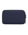  Piquadro - Pochette a due scomparti in pelle e tessuto con