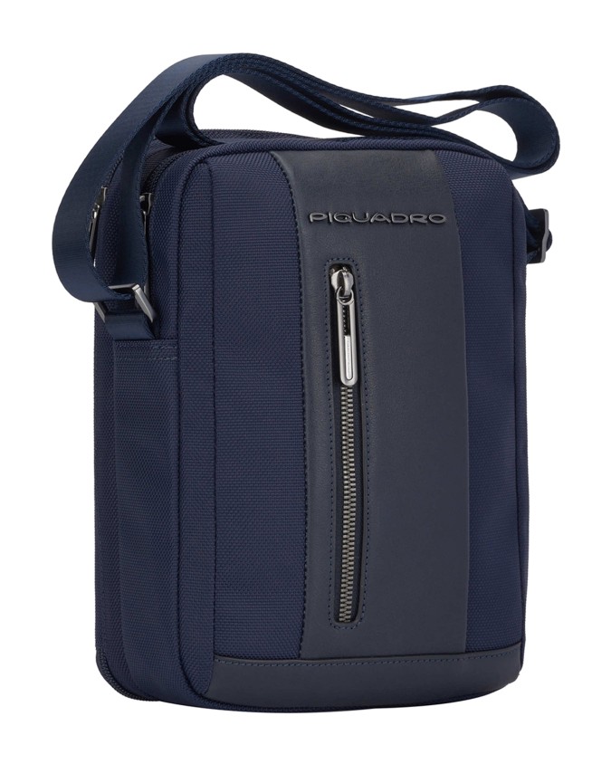 Piquadro - Borsello porta iPad®mini in tessuto riciclato con tasche per AirPods® Brief 2