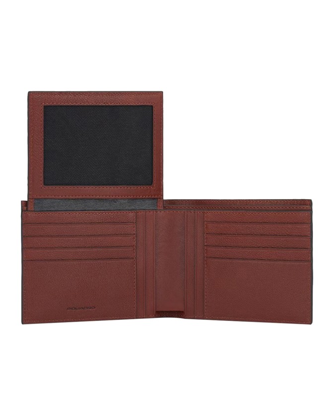 Piquadro - Portafoglio uomo in pelle con porta documenti Black Square