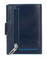  Piquadro - Portafoglio uomo tascabile con porta monete Blue