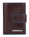 Piquadro - Portafoglio uomo tascabile con porta monete Blue
