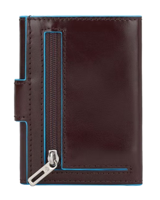  Piquadro - Portafoglio uomo tascabile con porta monete Blue