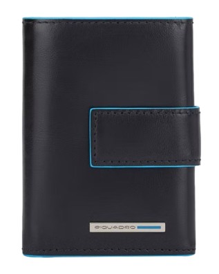  Piquadro - Portafoglio uomo tascabile con porta monete Blue 2
