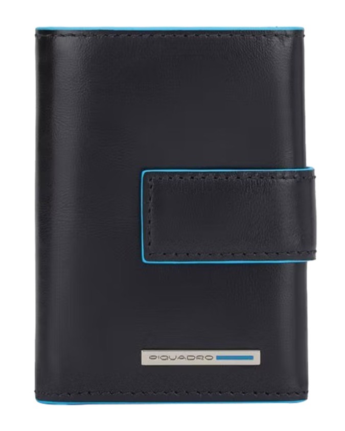  Piquadro - Portafoglio uomo tascabile con porta monete Blue