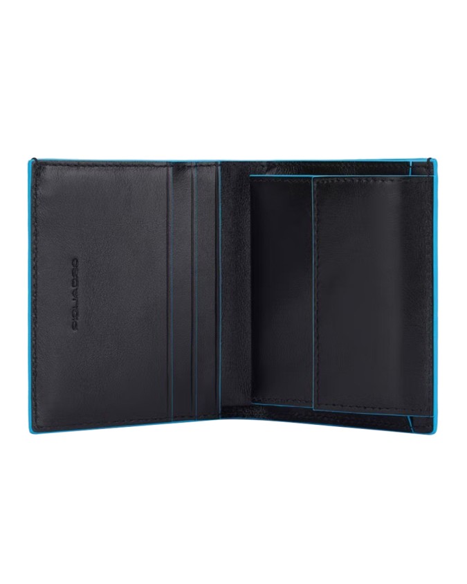  Piquadro - Portafoglio uomo verticale con porta carte di