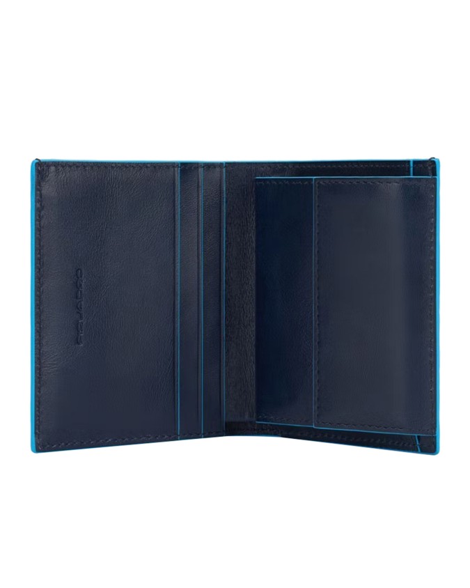  Piquadro - Portafoglio uomo verticale con porta carte di
