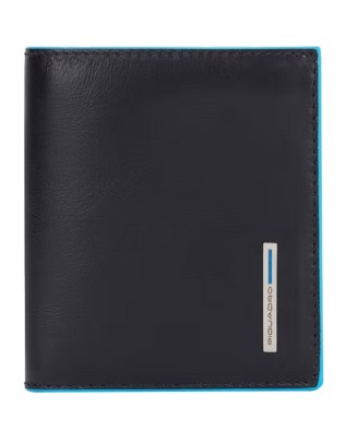 Piquadro - Portafoglio uomo verticale con porta monete RFID Blue Square 2