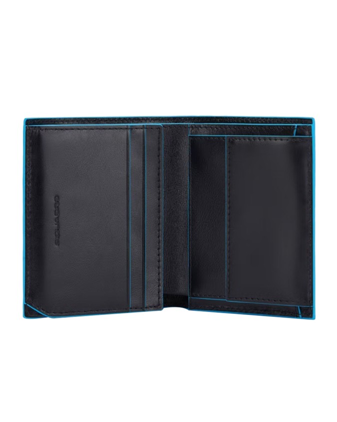  Piquadro - Portafoglio uomo verticale con porta monete RFID