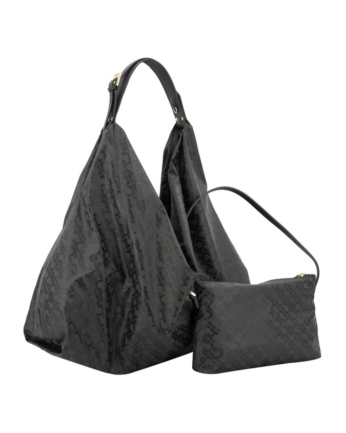  Gherardini - Borsa a spalla con pochette interna in tessuto
