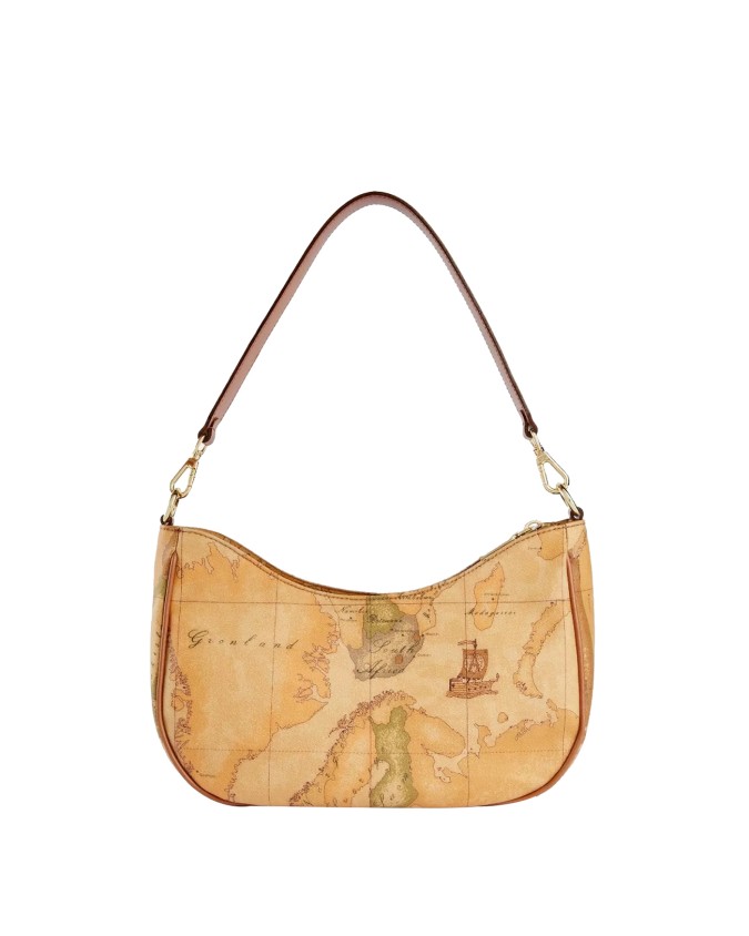 Alviero Martini Prima Classe - Borsa sottospalla in tessuto goffrato Geo Classic