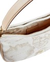 Alviero Martini Prima Classe - Borsa sottospalla con tracolla in tessuto Geo White