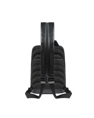 Piquadro - Blue Square Leather Shoulder Bag with Backpack... 2