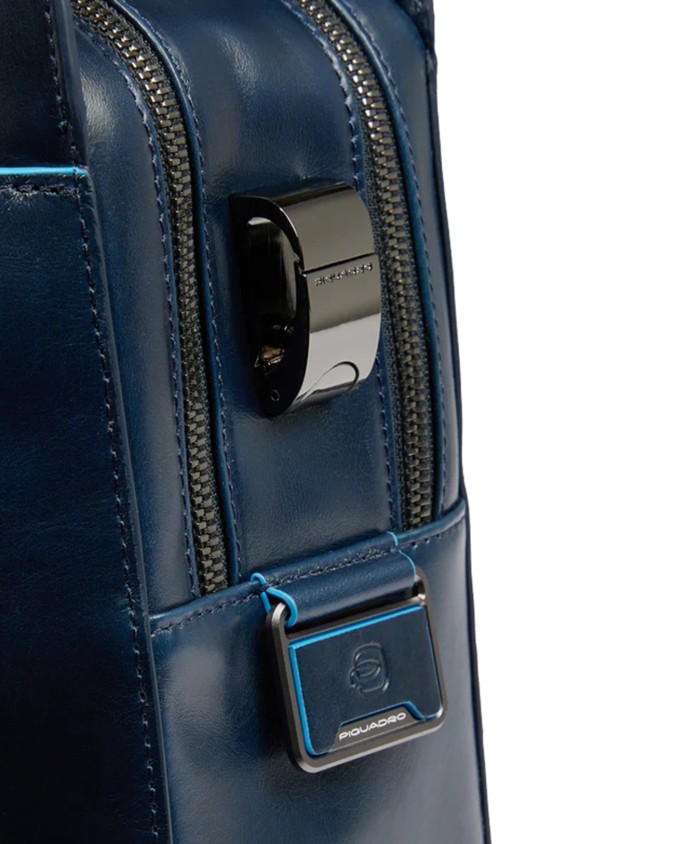  Piquadro - Cartella porta pc 15.6'' in pelle Blue Square